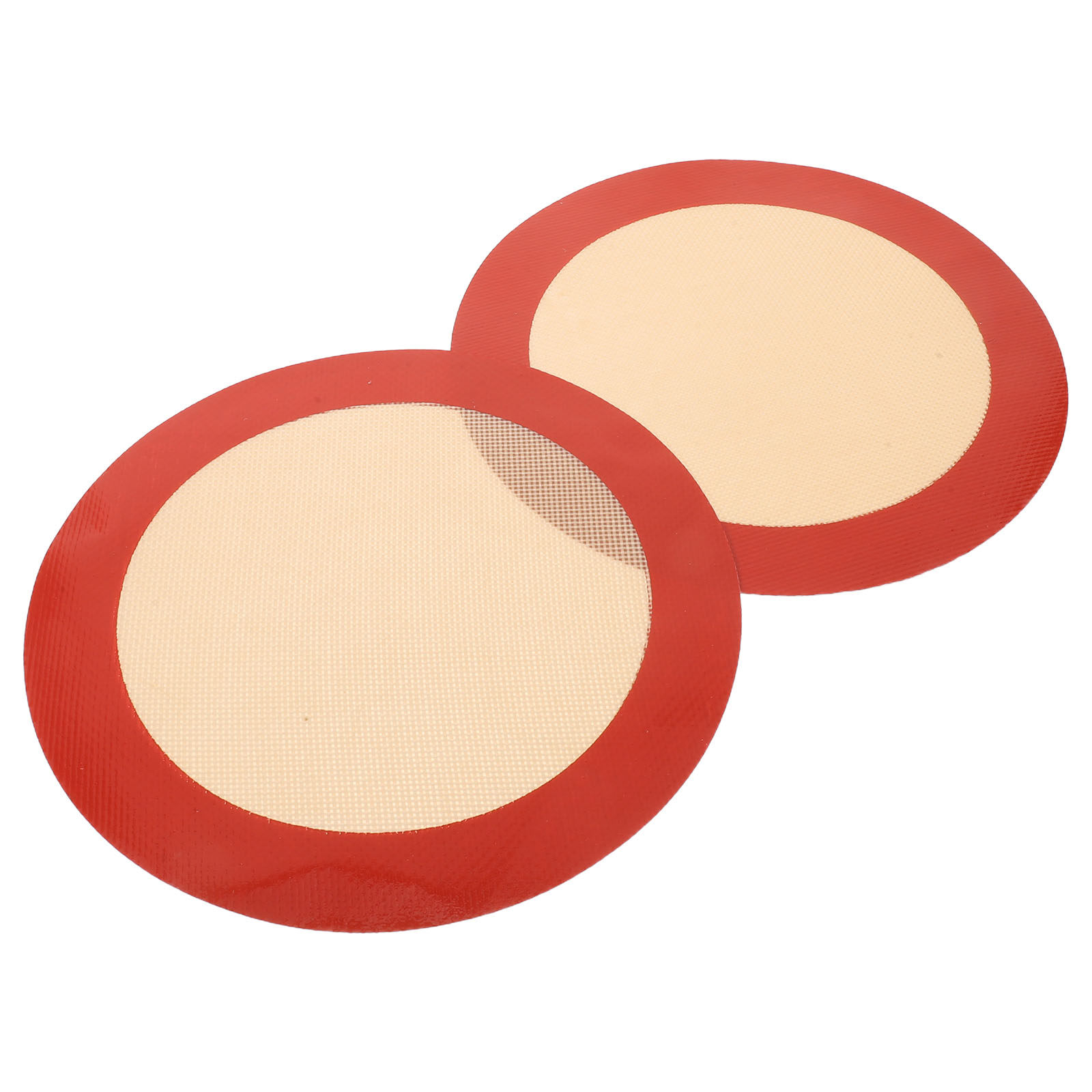 Heat Mat Silicone - แผ่นรองอบซิลิโคนทนความร้อน 2 ชิ้น ทรงกลม ไม่ติดกระทะ ใช้ซ้ำได้