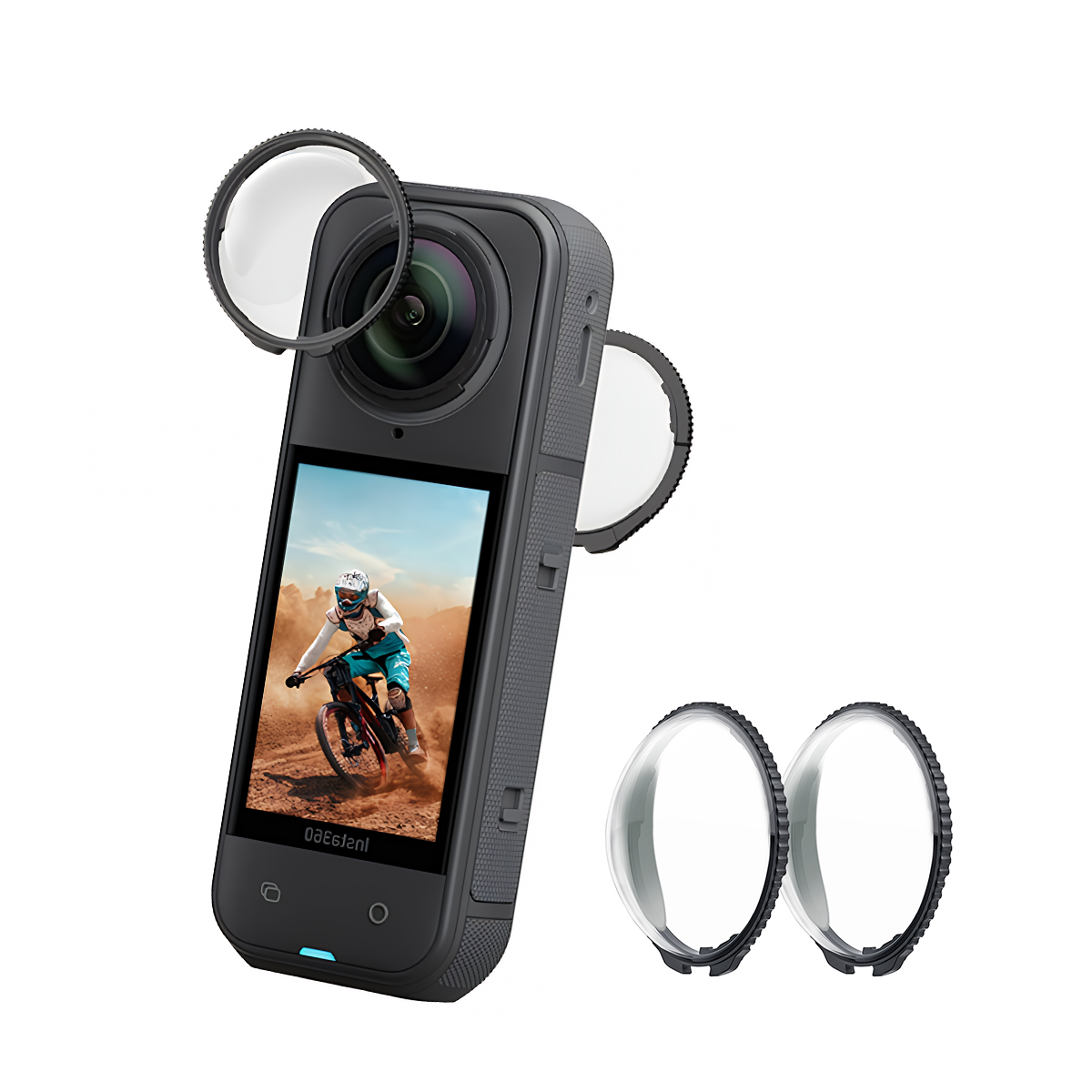 Insta360 Camera X4 - ฟิลเตอร์ UV เลนส์คู่สำหรับอินสตา 360 วัน X5/X4/X3/X2，กันรอยขีดข่วนและกันน้ำ，ติดตั้งง่าย,