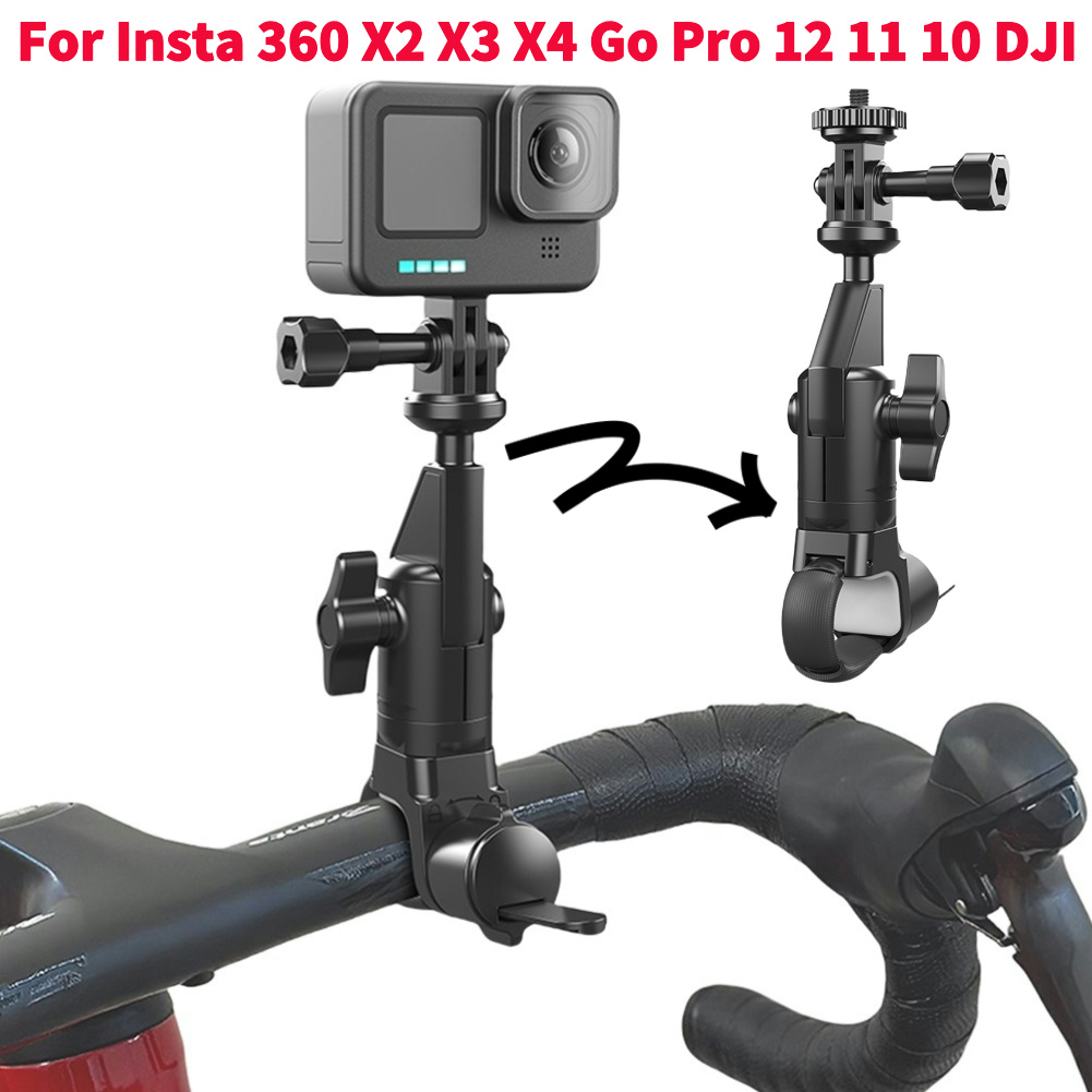 Insta360 Camera X4 - ที่ยึดแฮนด์จักรยานรถจักรยานยนต์หมุนได้360ที่จับกล้องติดจักรยานรถจักรยานยนต์สำหรับ Insta 360 X2 X3 X4