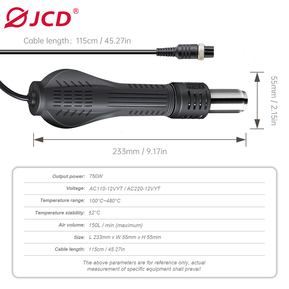 JCD HOT AIR GUN อุปกรณ์เชื่อมส - Hot Air Station 858 บทวิจารณ์และราคา